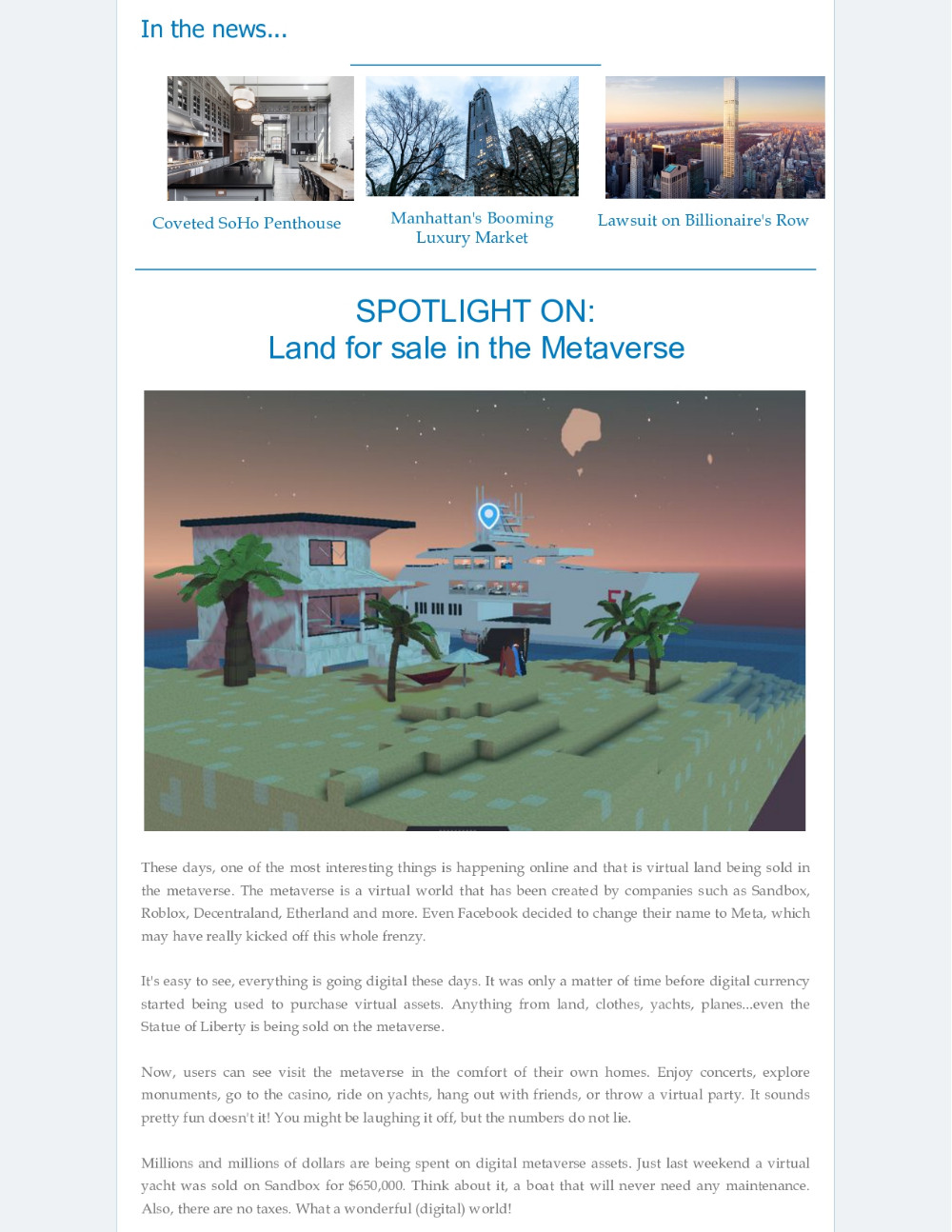 November 2021 news